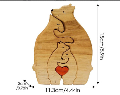 Wooden Animal Puzzle Decor Set