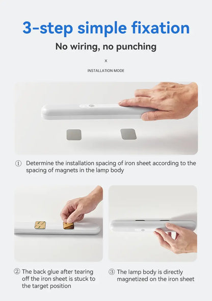 LED Human Body Sensor Magnetic Night Light (1pc)