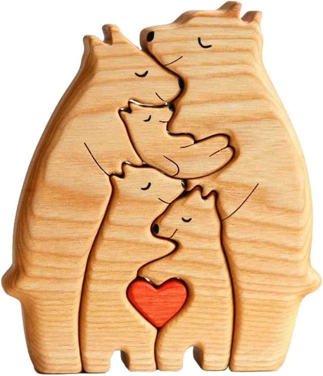 Wooden Animal Puzzle Decor Set