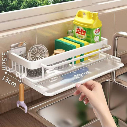 Wall-Mounted Kitchen Storage Rack and Draining Basket