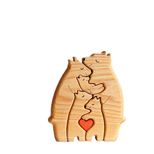 Wooden Animal Puzzle Decor Set