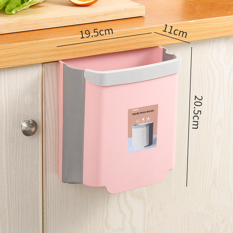 Creative Wall-Mounted Foldable Trash Can for Home