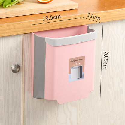 Creative Wall-Mounted Foldable Trash Can for Home