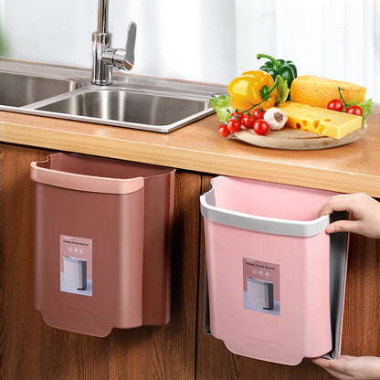 Creative Wall-Mounted Foldable Trash Can for Home