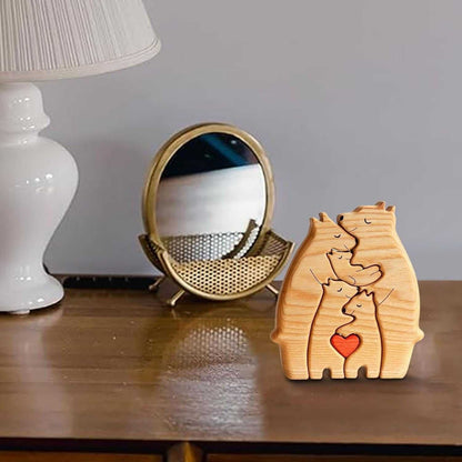 Wooden Animal Puzzle Decor Set